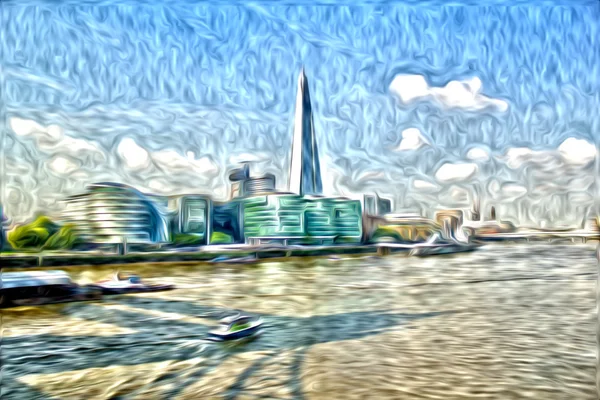 Londen olie kunst illustratie — Stockfoto