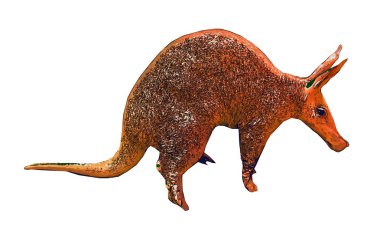 Beyaz arka plan üzerinde izole karınca yiyen