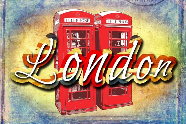 Londen vintage art design illustratie — Stockfoto