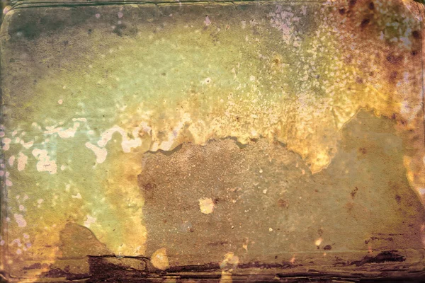 汚れたブラシをかけられた黄色の金属真鍮板 — ストック写真