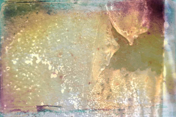 Grungy gebürstetem gelbem Metall Messingplatte — Stockfoto