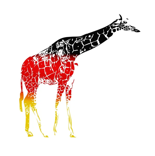 Giraffe flag isolated on white background — Stock Photo, Image
