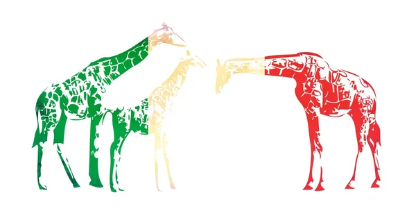Прапор Жирафа ізольований на білому тлі — стокове фото
