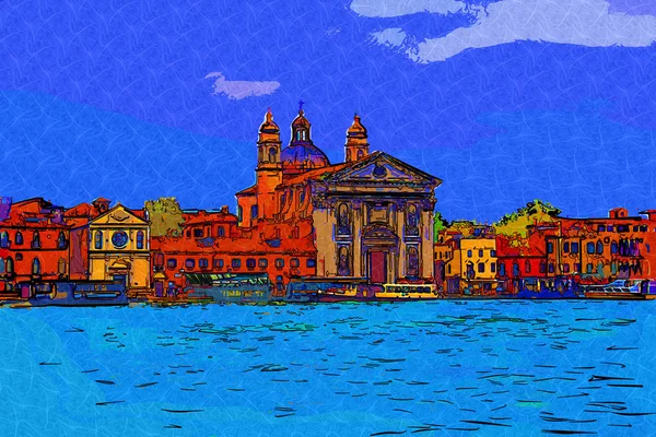 Мистецтво ілюстрації Венеції — стокове фото
