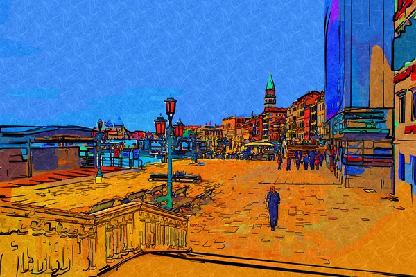 Venice art illustration — Stock Photo, Image