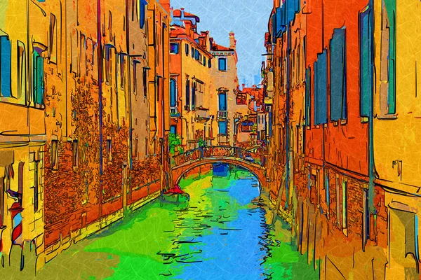 Venedig konst illustration — Stockfoto