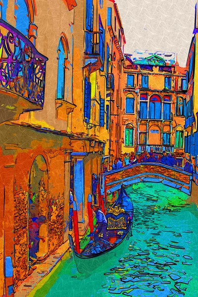 Veneza ilustração da arte — Fotografia de Stock