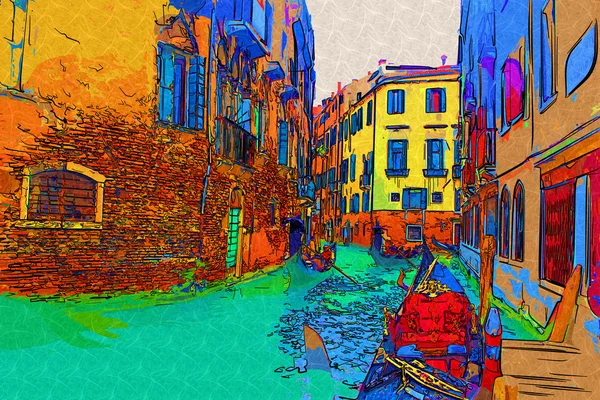 Venedig konst illustration — Stockfoto