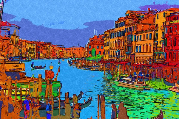 Venetië kunst illustratie — Stockfoto