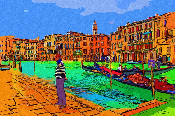 Benátské umění ilustrace — Stock fotografie