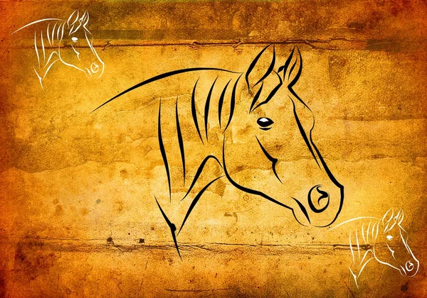 Icono de ilustración de caballo diseño de arte —  Fotos de Stock