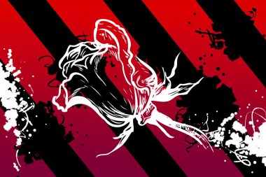 farklı arka plan üzerinde çiçek şekil