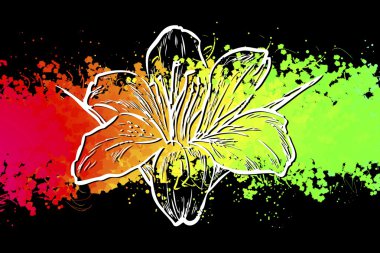 farklı arka plan üzerinde çiçek şekil