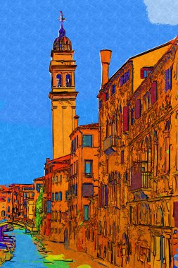 Venedik sanat illüstrasyon