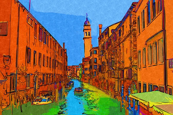 Venecia ilustración de arte — Foto de Stock