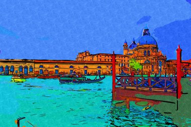 Venedik sanat illüstrasyon