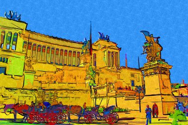 Roma İtalya sanat illüstrasyon