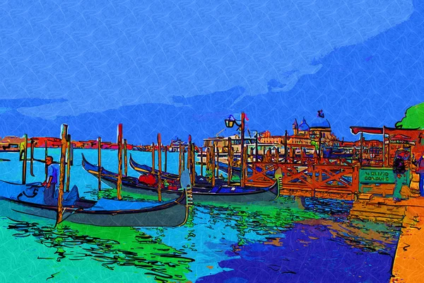 Мистецтво ілюстрації Венеції — стокове фото