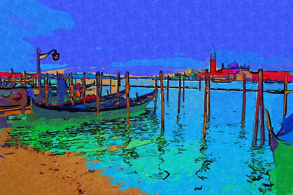 Venedig konst illustration — Stockfoto