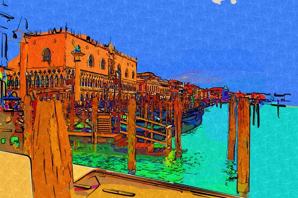 Venedig Kunst Illustration — Stockfoto