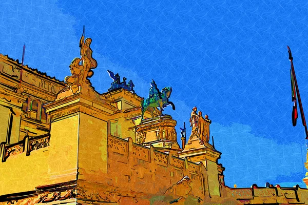 Rome Italy art illustration — Stock Photo, Image