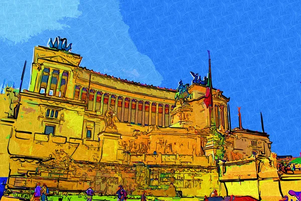 Rome Italy art illustration — Stock Photo, Image