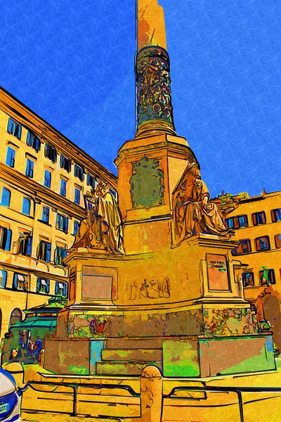 Rome Italy art illustration — Stock Photo, Image