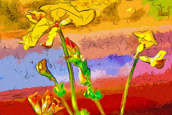 Abstraction flower art illustration — Stock Photo, Image