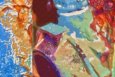 soyut renk tasarımı sanat illüstrasyonu