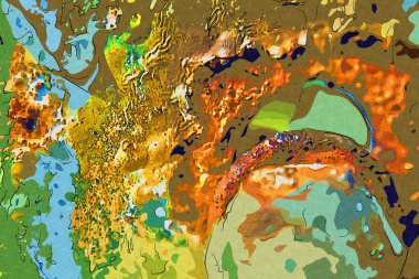 soyut renk tasarımı sanat illüstrasyonu