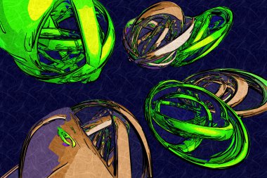 Soyutlama küre sanat illüstrasyon