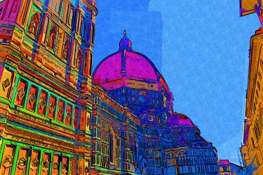 Floransa İtalya sanat illüstrasyon