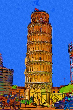 Pisa İtalya sanat illüstrasyon
