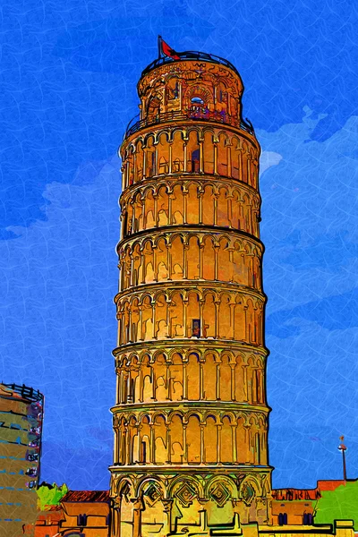 Pisa Itálie umění ilustrace — Stock fotografie