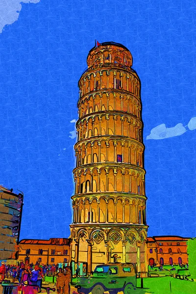 Pisa Itália ilustração da arte — Fotografia de Stock