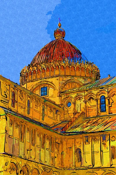 Pisa Italy art illustration — Stock Photo, Image