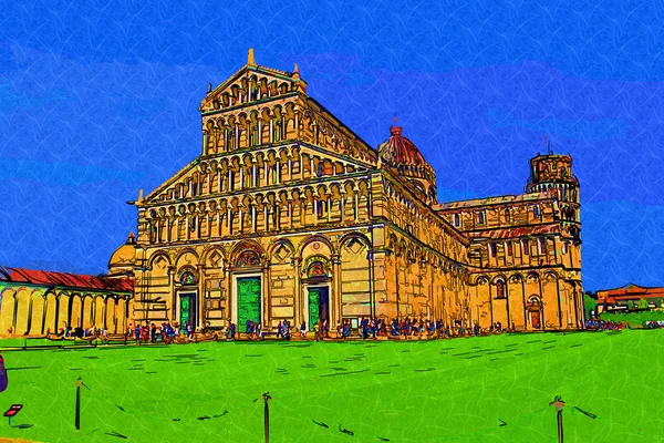 Pisa Italië kunst illustratie — Stockfoto