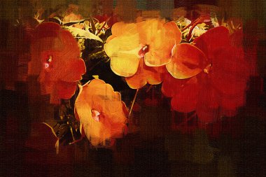 Sanat illüstrasyonu çiçekli klasik arkaplan