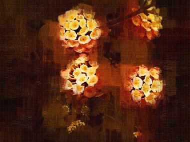 Sanat illüstrasyonu çiçekli klasik arkaplan