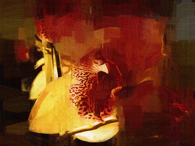 Sanat illüstrasyonu çiçekli klasik arkaplan