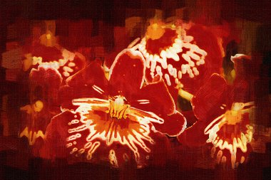 Sanat illüstrasyonu çiçekli klasik arkaplan