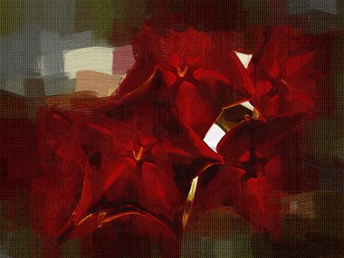 Sanat illüstrasyonu çiçekli klasik arkaplan