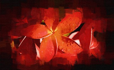 Sanat illüstrasyonu çiçekli klasik arkaplan