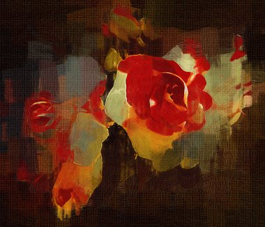 Sanat illüstrasyonu çiçekli klasik arkaplan