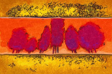 soyut renk tasarımı sanat illüstrasyonu