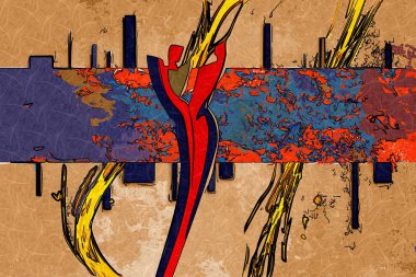 soyut renk tasarımı sanat illüstrasyonu