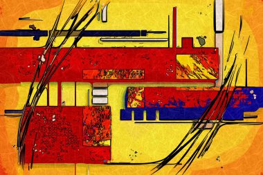 soyut renk tasarımı sanat illüstrasyonu