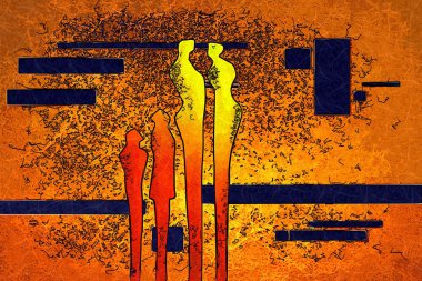 soyut renk tasarımı sanat illüstrasyonu