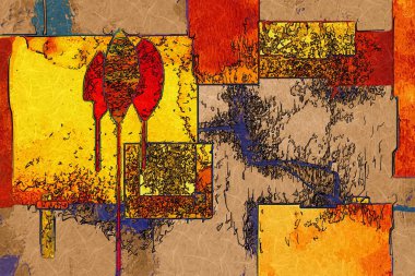 soyut renk tasarımı sanat illüstrasyonu