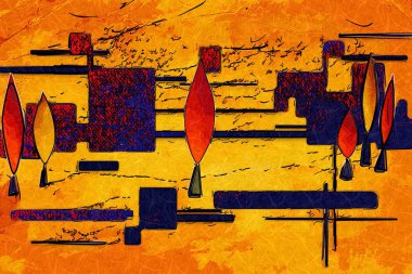 soyut renk tasarımı sanat illüstrasyonu